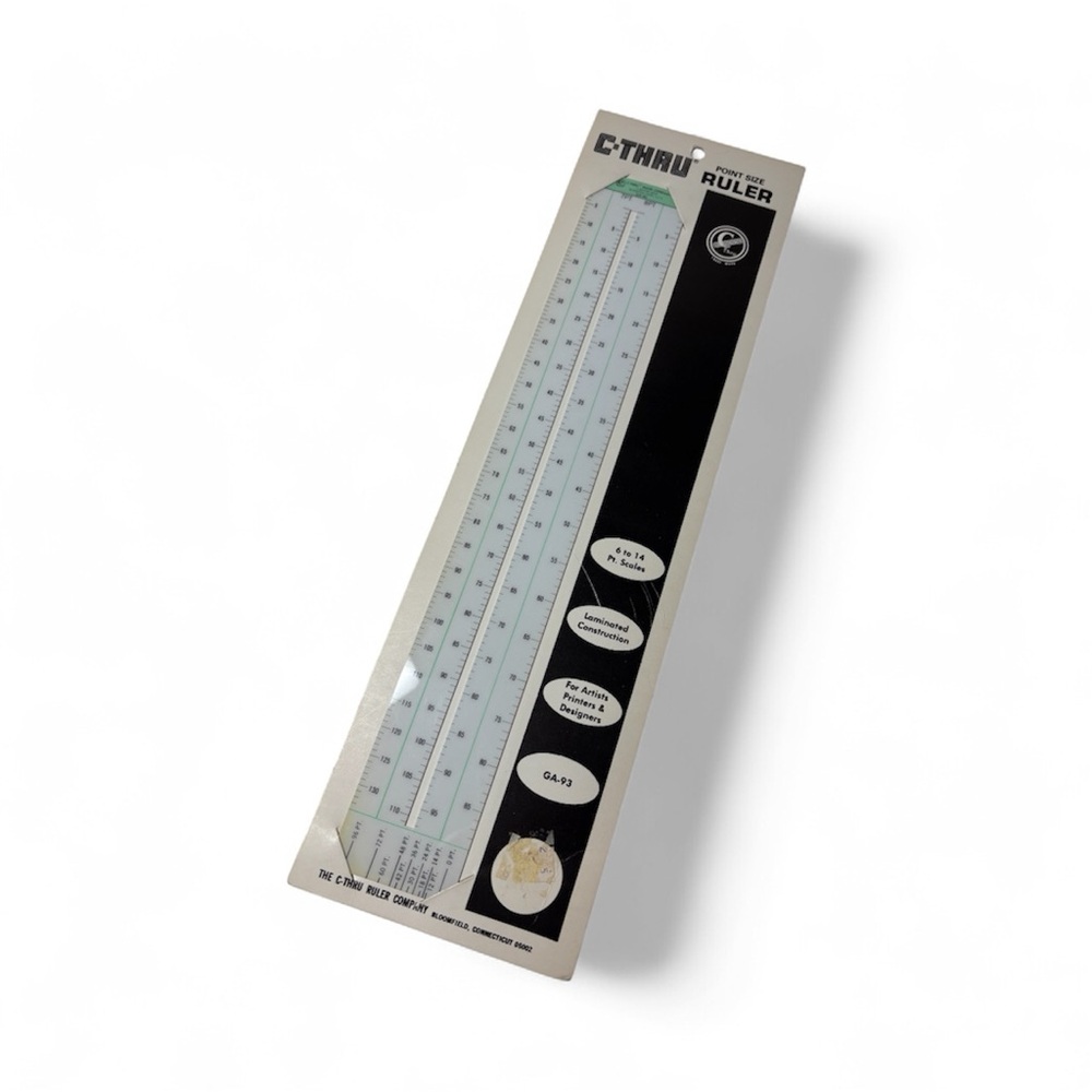 Point Size Ruler - C-Thru GA-93 Double Sided